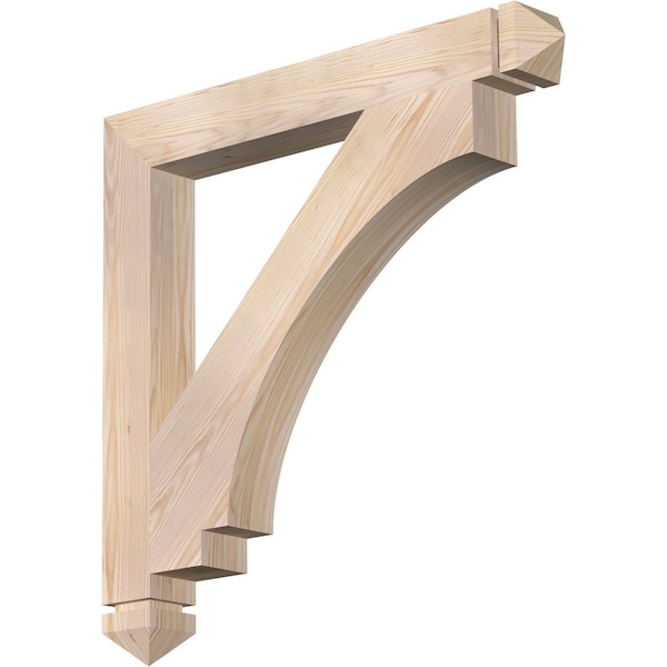 Ekena Millwork Imperial Arts & Crafts Smooth Bracket, Douglas Fir, 3 1/2"W x 30"D x 30"H BKT04X30X30IMP03SDF - main